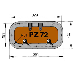 חלונות צד מלבניים PZ חלון-צד-מלבני-pz73-דגם-365-182xממ