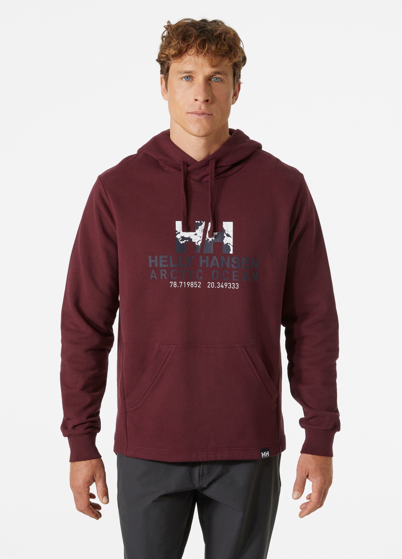 סווטשירט מכותנה אורגנית ארקטיק אושן | Men’s Arctic Ocean Organic Cotton Hoodie Hickory L