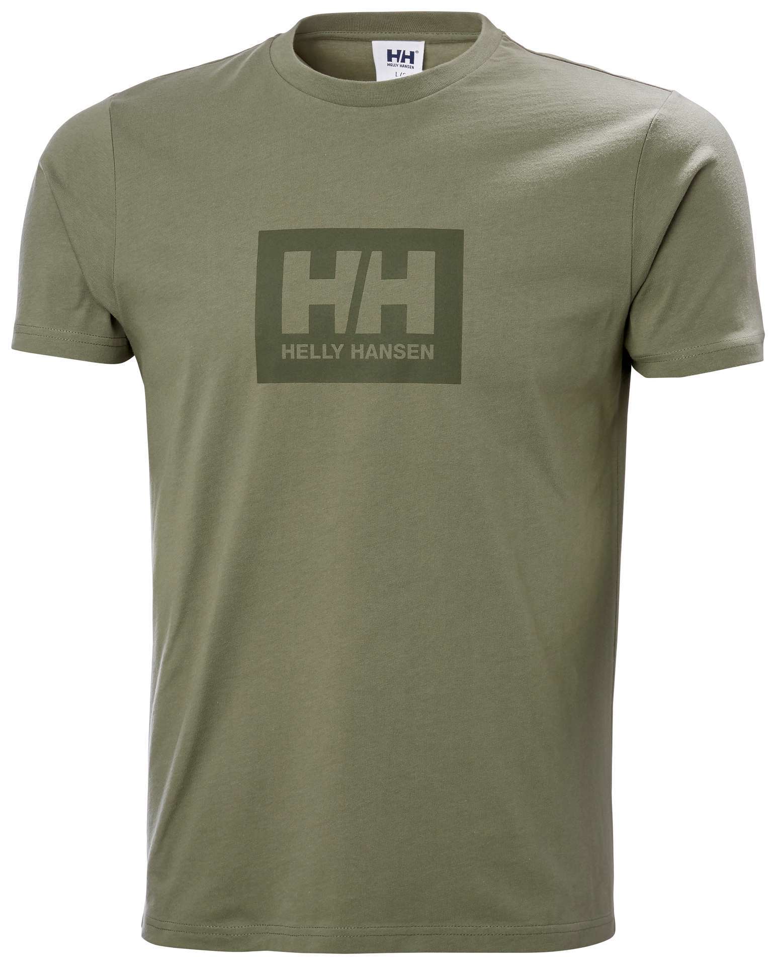 חולצת "לוגו תיבה" מכותנה אורגנית | Men's HH Box T-Shirt Lav Green 2XL