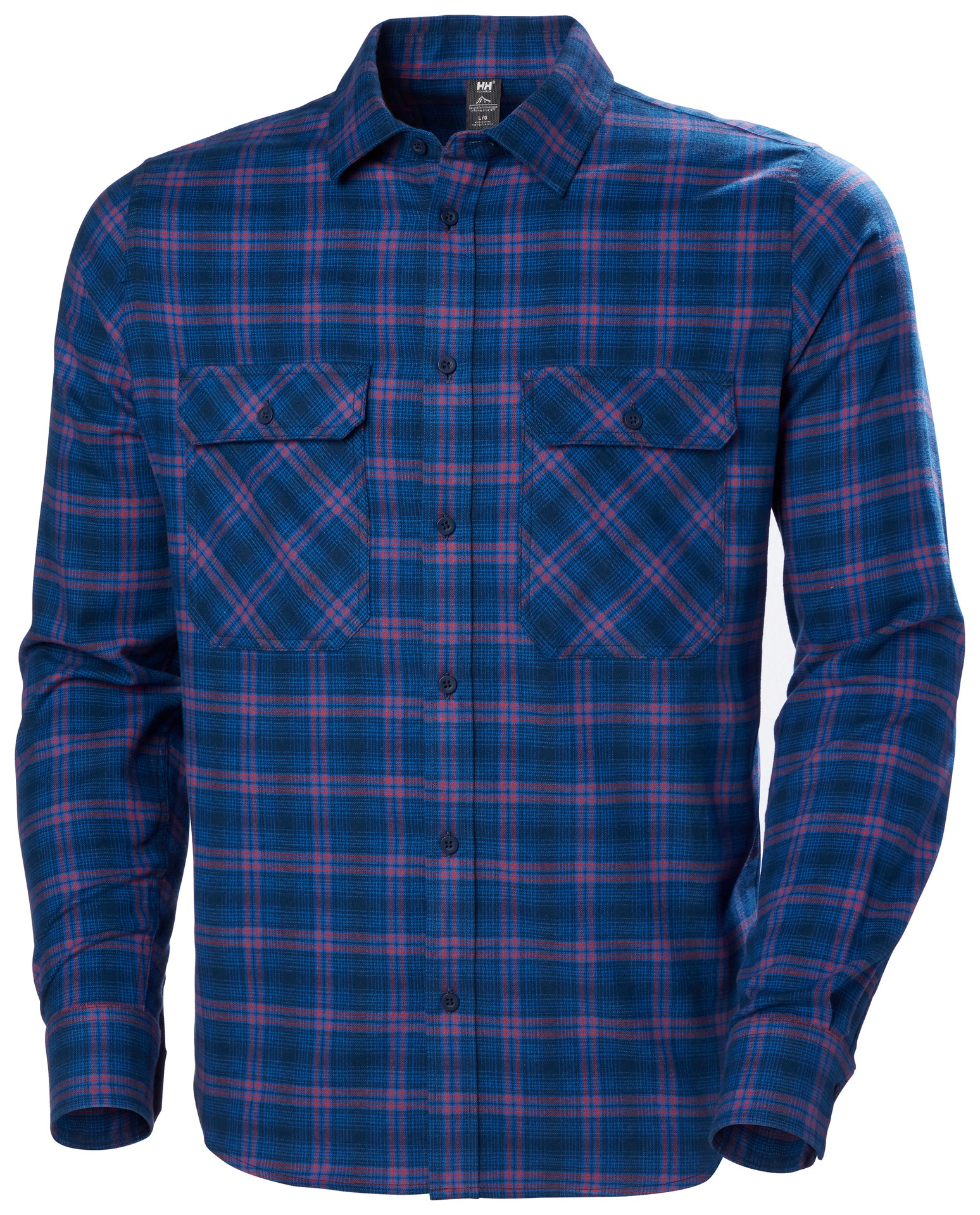 חולצה מכופתרת לוקה מפלאנל אורגני | Men's Lokka Organic Flannel Shirt Red S
