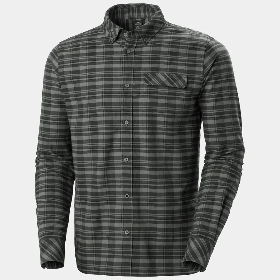 חולצת פלאנל מכופתרת קלאסית ואורגנית | Men's Classic Check Ls Shirt M - small