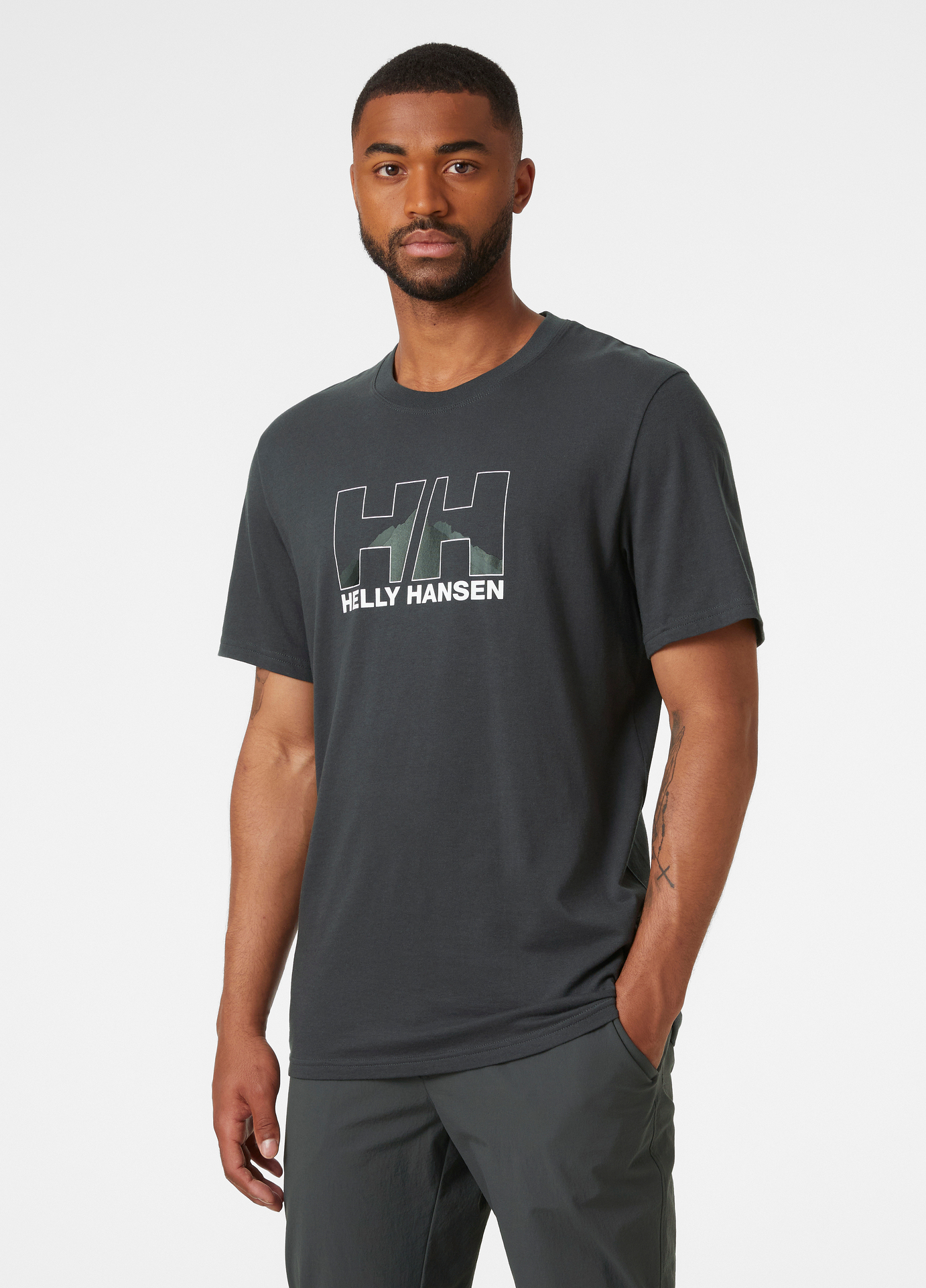 חולצת טי לוגו הר צפוני | Men's Nord Graphic T-Shirt Grey Fog S