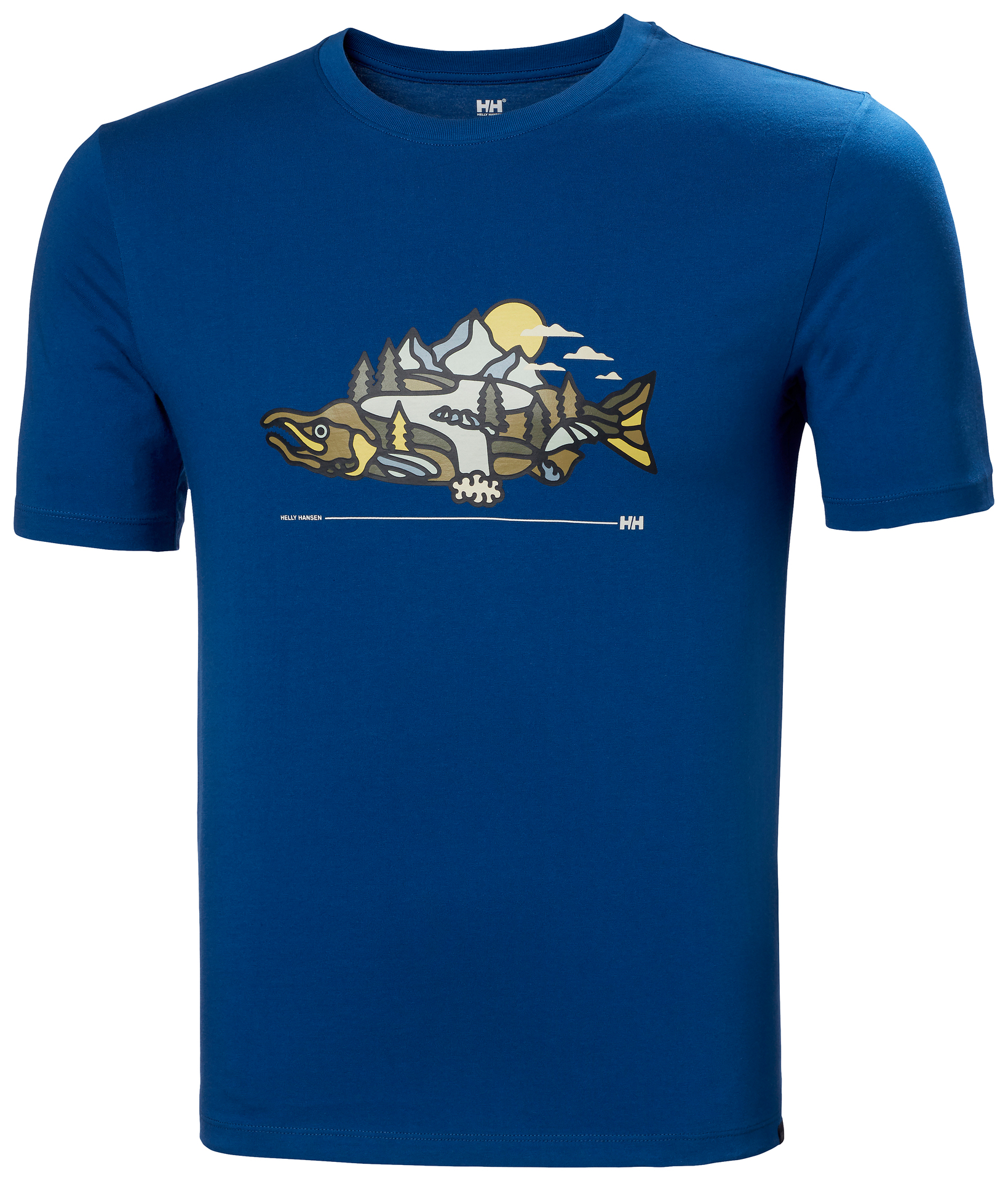 חולצה גרפית לגברים כותנה אורגנית | Men's F2F Organic Cotton T-Shirt L BLUE