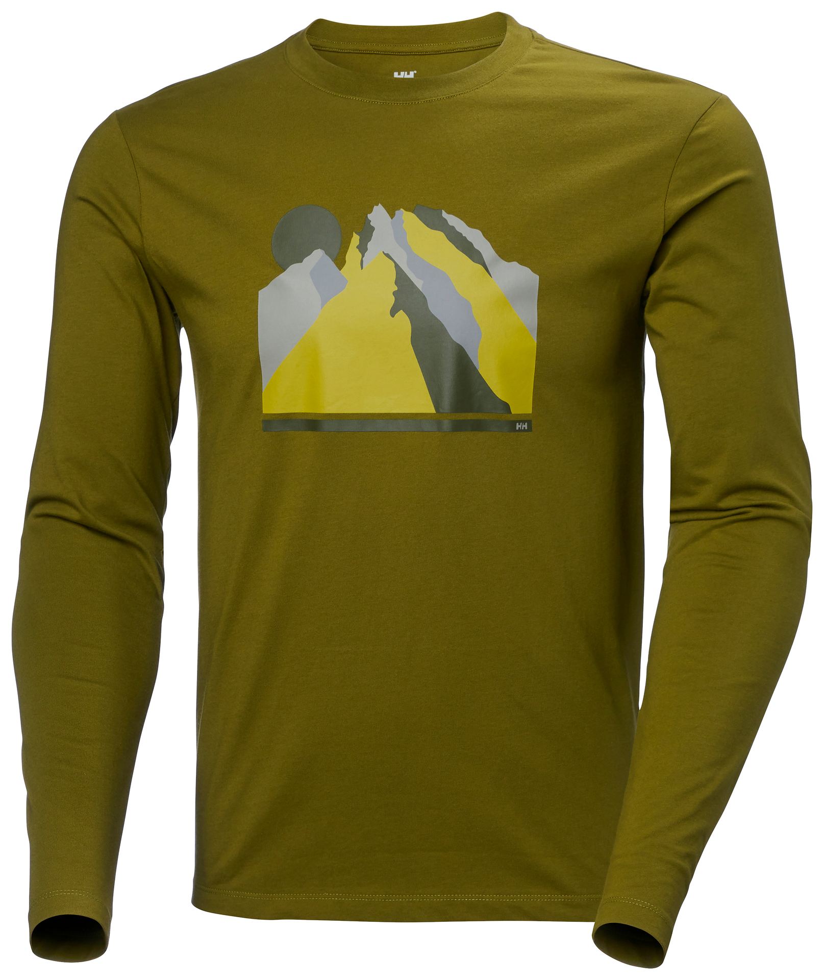חולצה גרפית לגברים כותנה אורגנית ש.ארוך | Men's F2F Organic Cotton LS T-Shirt זית אמיתי S