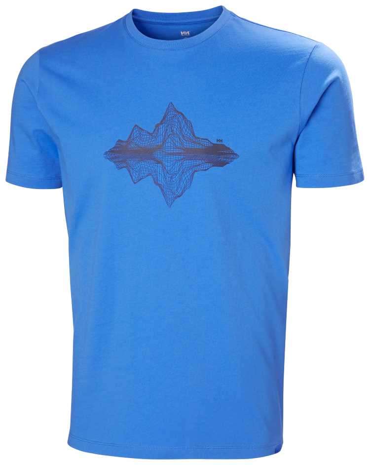 חולצה גרפית לגברים כותנה אורגנית | Men's F2F Organic Cotton T-Shirt BLUE 2XL