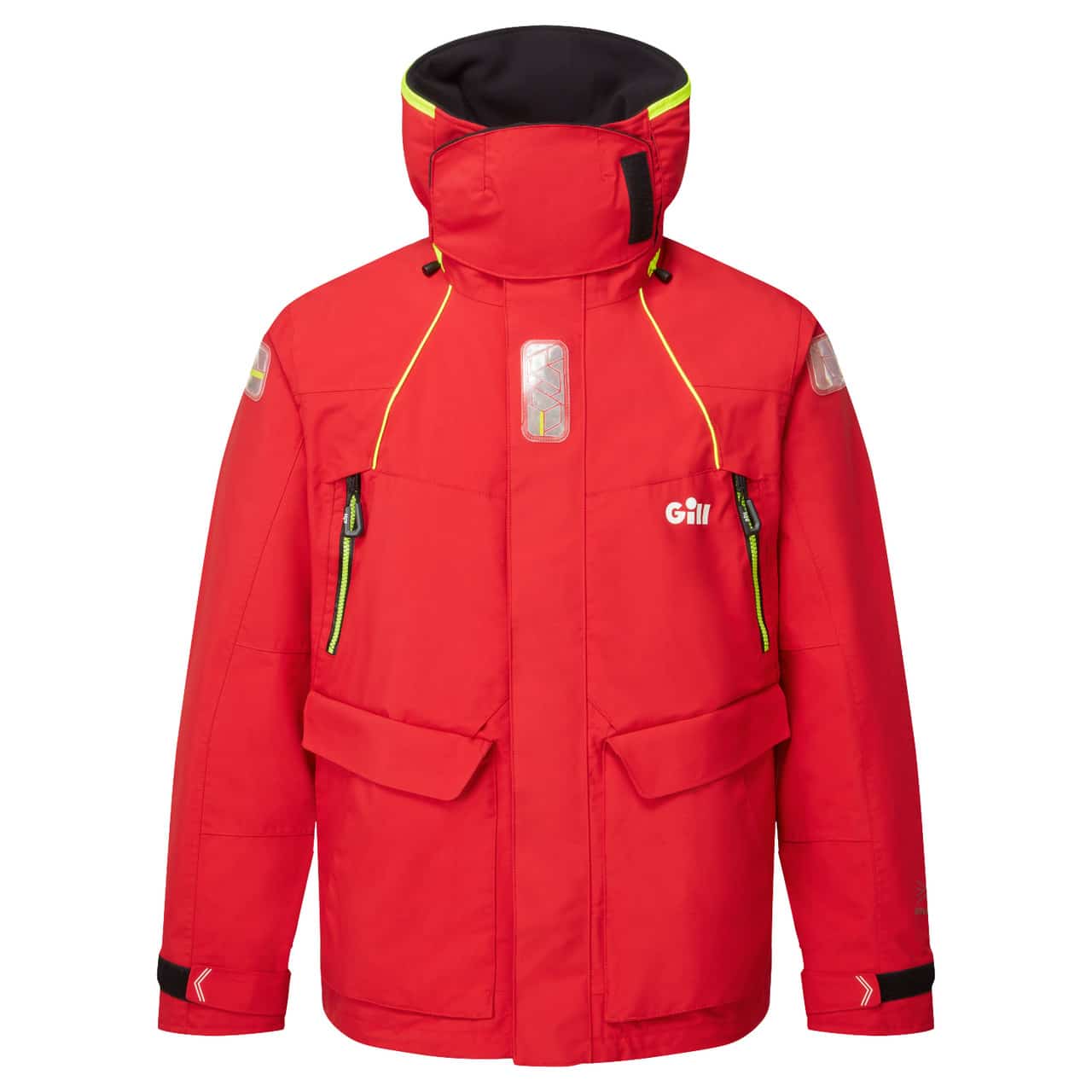 מעיל סערה OS2 Offshore Jacket גרפיט Large - large, אדום